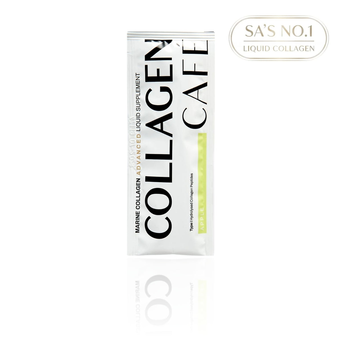 Collagen Café Advanced Marine Collagen Liquid apple sachet, front