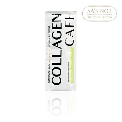 Collagen Café Advanced Marine Collagen Liquid apple sachet, front